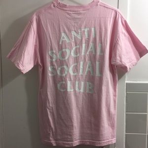 Anti Social Social Club logo tee pink